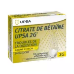 Citrate De Betaïne Upsa 2 G Comprimés Effervescents Sans Sucre Citron 2t/10 à BRUGES