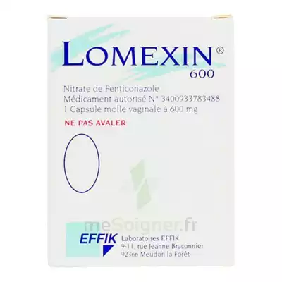 Lomexin 600 Mg Caps Molle Vaginale Plq/1 à BRUGES