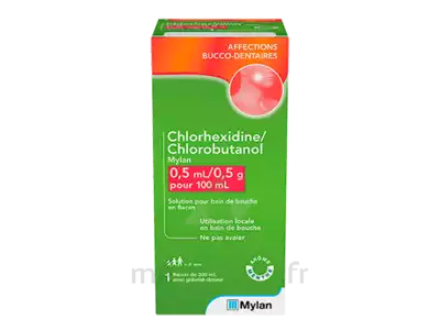 Chlorhexidine/chlorobutanol Mylan 0,5 Ml/0,5 G Pour 100 Ml, Solution Pour Bain De Bouche En Flacon  à BRUGES